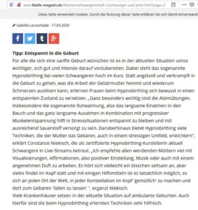 Libelle HypnoBirthing Düsseldorf Constanze Niekisch
